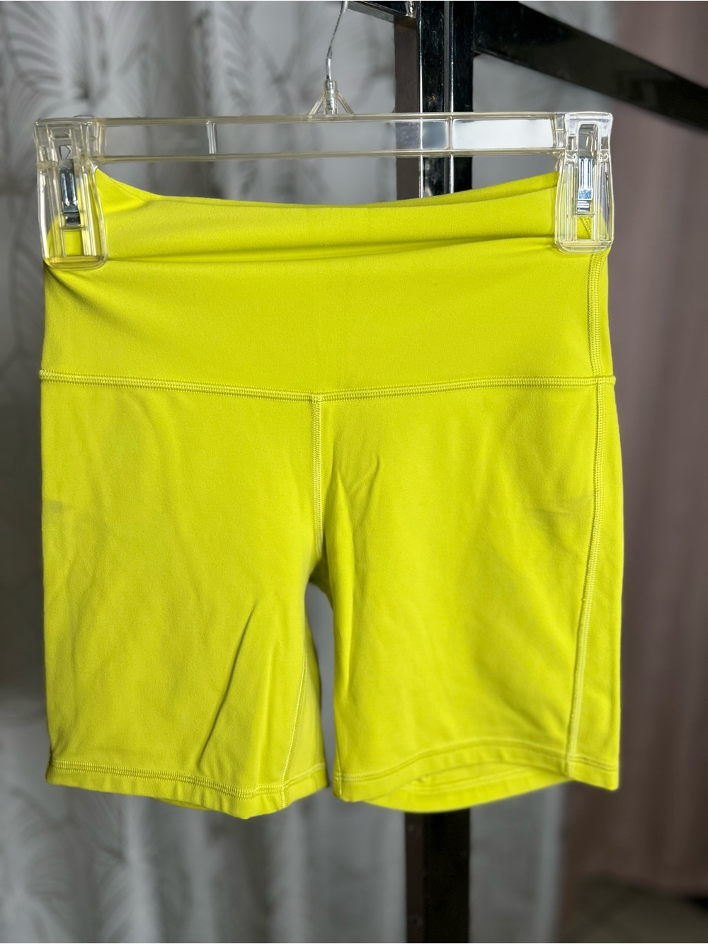 Women’s lululemon High-Waist Neon Yellow Active Bike Shorts